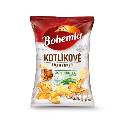 Bohemia Kotlíkové brambůrky cibule smetana 100 g