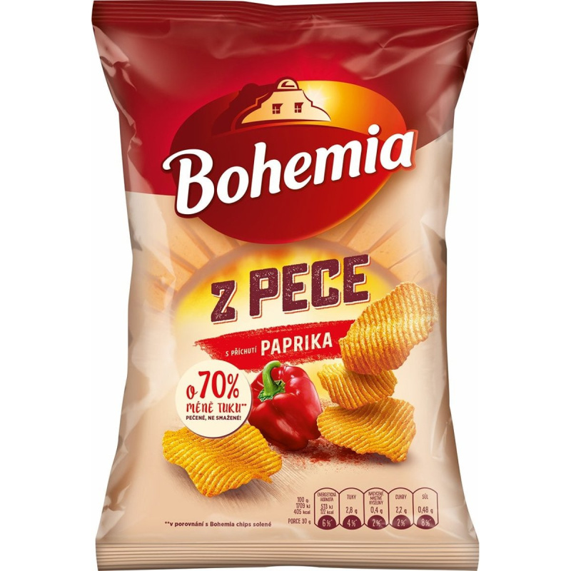 Bohemia chips Z Pece paprika