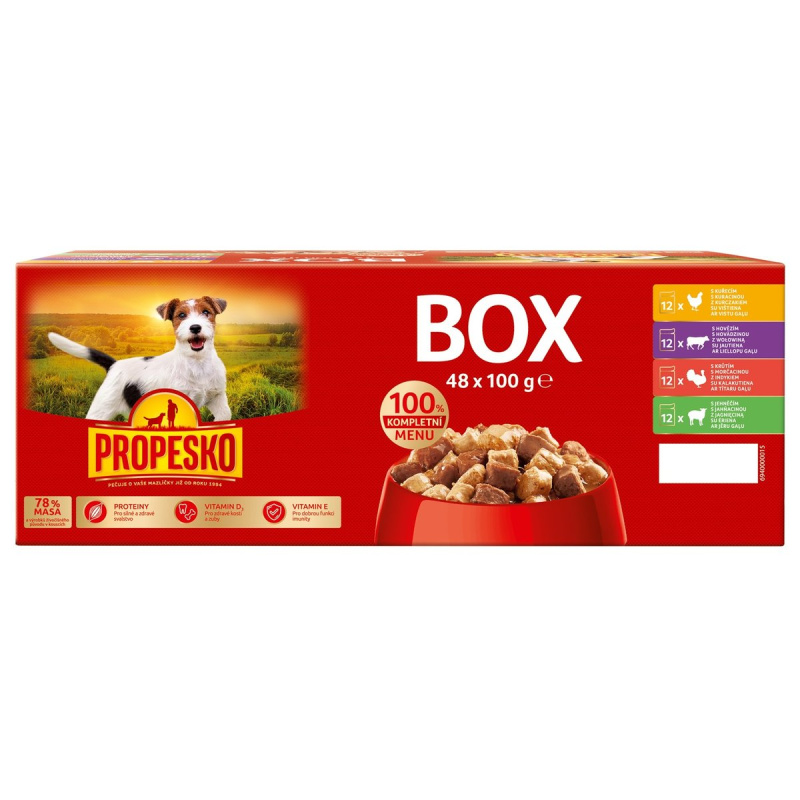 Propesko Kapsičky pro psy mix mas 48×100 g