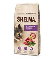 Shelma Sterile bezobilné granule s čerstvým hovězím pro dospělé kočky