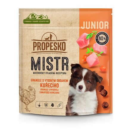 Propesko Mistr Junior granule s kuřecím masem pro psy