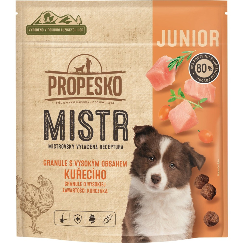 Propesko Mistr Junior granule s kuřecím masem pro psy