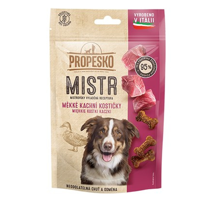 PROPESKO Dog Mistr měkké kachní kostičky 90g