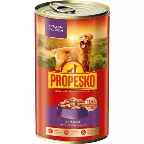 Propesko kousky telecí,kuřecí omáčka 1,24kg