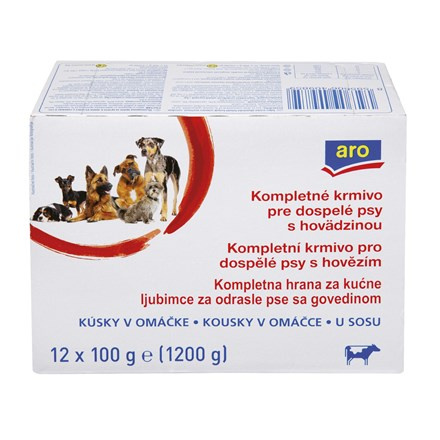 aro Kapsičk pro psa hovězí 12 x 100 g