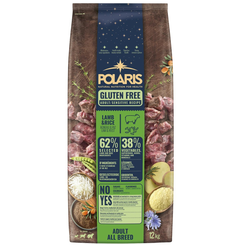 Polaris All Breed bezobilné granule s čerstvým jehněčím a rýží pro psy