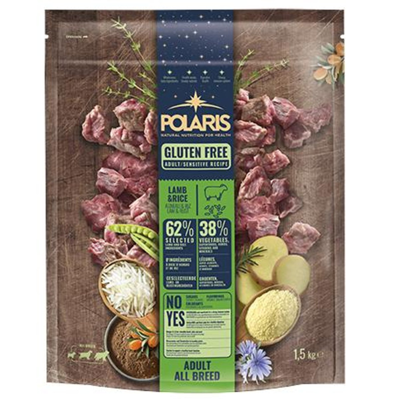 Polaris All Breed bezobilné granule s čerstvým jehněčím a rýží pro psy