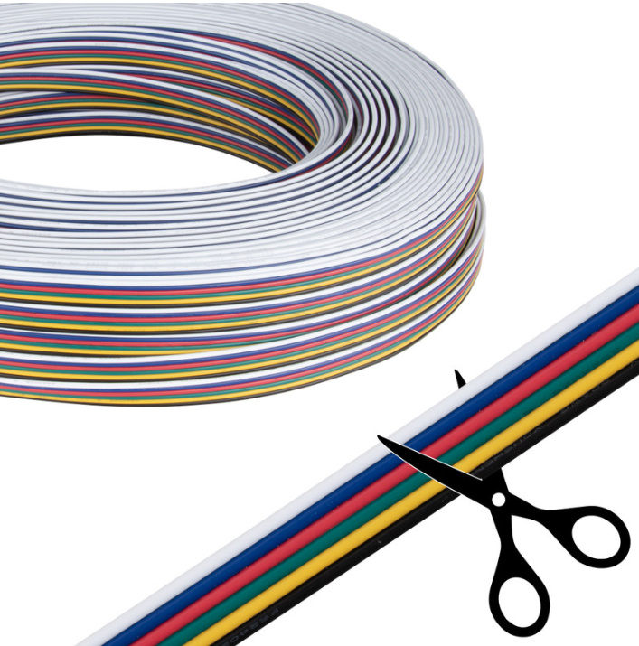McLED 6-žilový plochý kabel 6x0,5mm², barevný