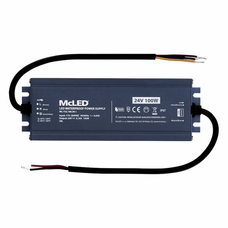 LED napájecí zdroj McLED 24VDC 4,16A 100W ML-732.106.39.1
