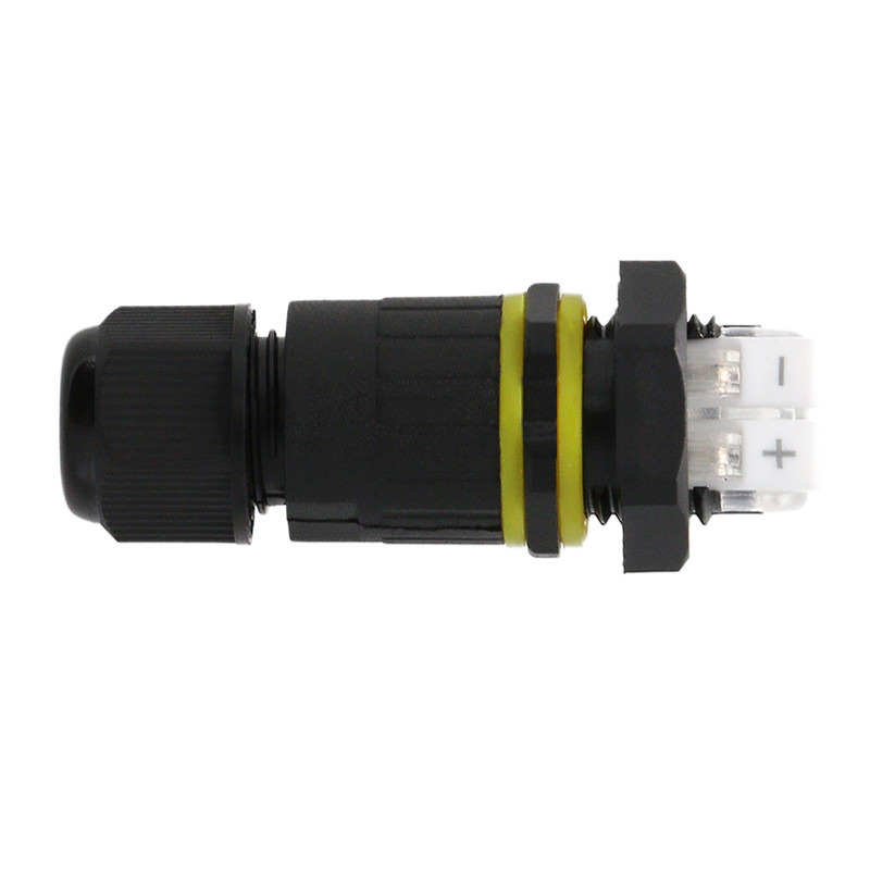 MC LED Kabelová rovná přívodka 2piny, IP68, páčky + a