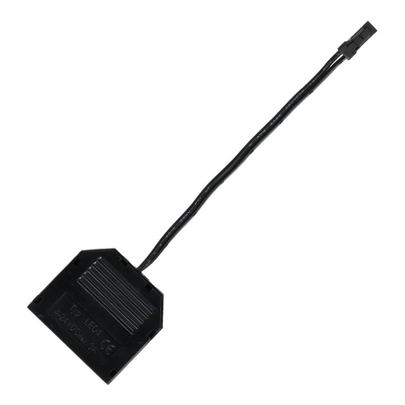 MC LED Rozbočovač 4 x FP - 1 x MP konektorem (vidlice), 0,1m kabel AWG20/0,5mm2, černý max. 3A