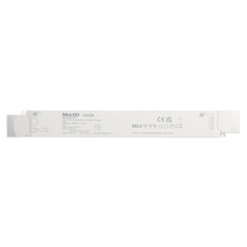 Napájecí zdroj McLED ML-941.017.22.1 150W 24VDC DALI nebo tlačítko