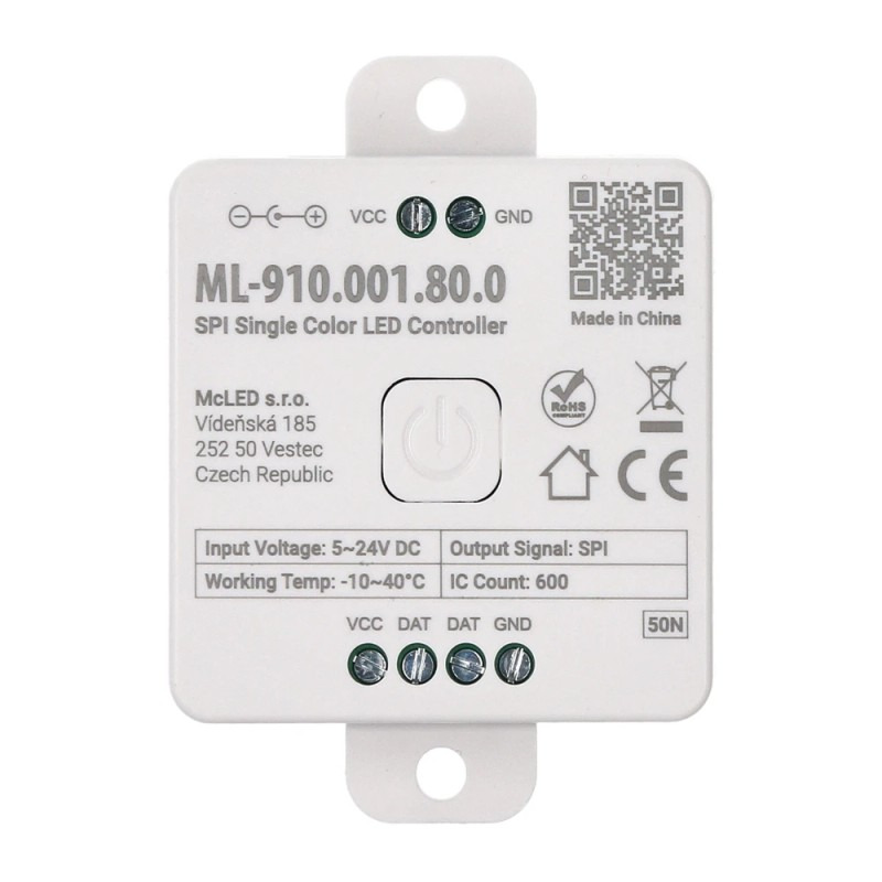 MC LED Bluetooth přijímač pro jednobarevné digitální pásky