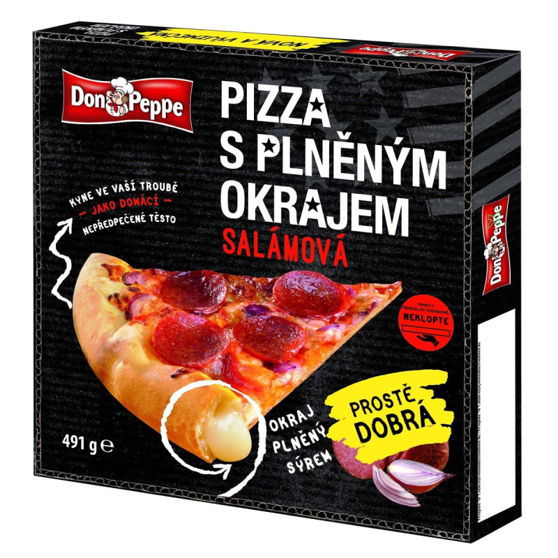 Don Peppe Salámová pizza s plněným okrajem