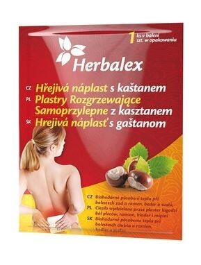 HERBALEX Hřejivá náplast s kaštanem 1 ks