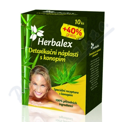 HERBALEX Detoxikační náplast s konopím 10 kusů + 40% gratis