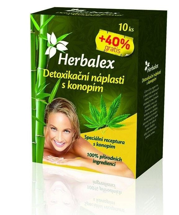 HERBALEX Detoxikační náplast s konopím 10 kusů + 40% gratis