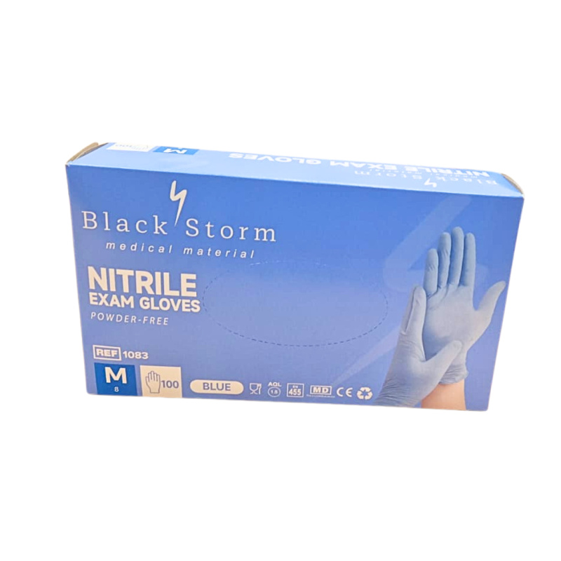 BLACK STORM High Line Nitrilová rukavice  modrá v krabičce 100 ks M
