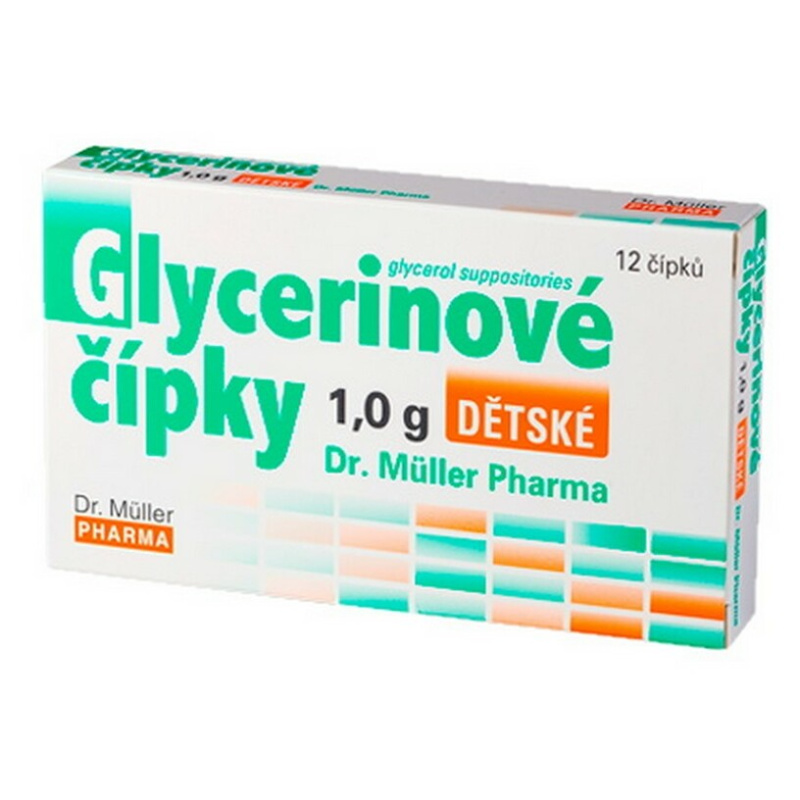 Glycerinové čípky 1.0g dětské 12 čípků Dr.Müller