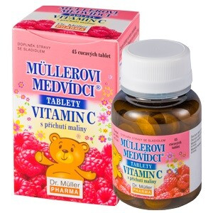 DR. MÜLLER Müllerovi medvídci s vitaminem C s příchutí maliny 45 tablet