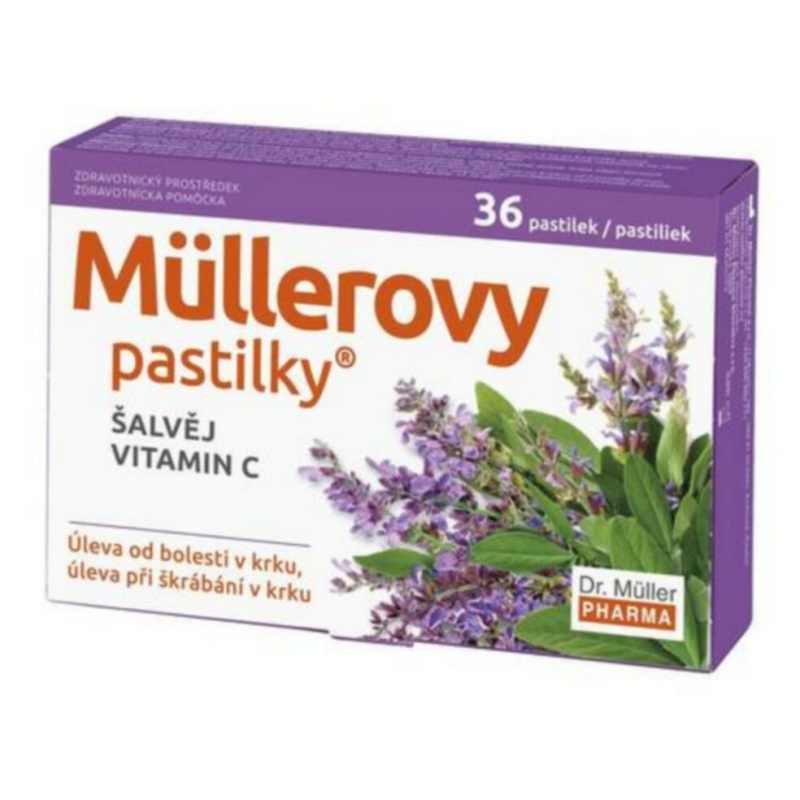 Müllerovy pastilky se šalvějí 36ks