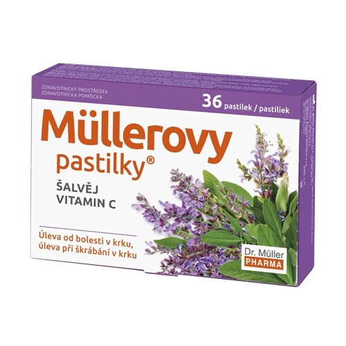 Müllerovy pastilky se šalvějí 36ks