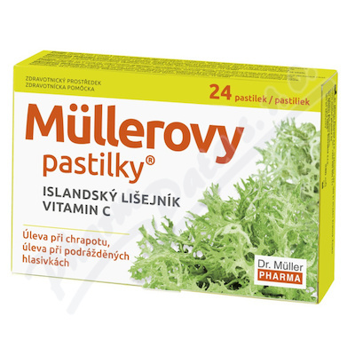 DR. MÜLLER Müllerovy pastilky islandský lišejník a vitamín C 24ks ZP