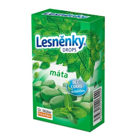 Dr. Müller Lesněnky máta bez cukru drops 38 g