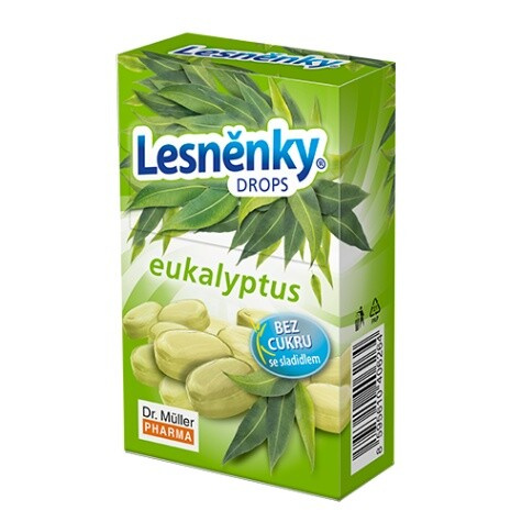 Dr. Müller Lesněnky eukalyptus bez cukru drops 38 g
