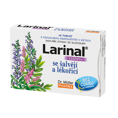 Dr. Müller Larinal® se šalvějí a lékořicí 16 tablet