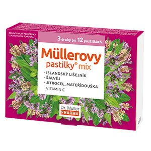 DR. MÜLLER Müllerovy pastilky mix 3 druhy po 12 kusech ZP