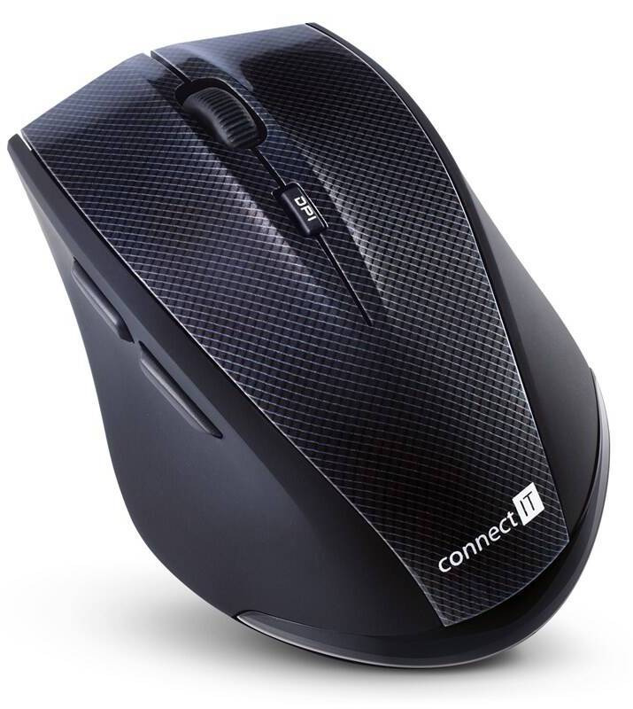 Myš Connect IT Carbon CI-186 / 1600 DPI / 2,4 GHz / USB / černá Varianta: ivi1