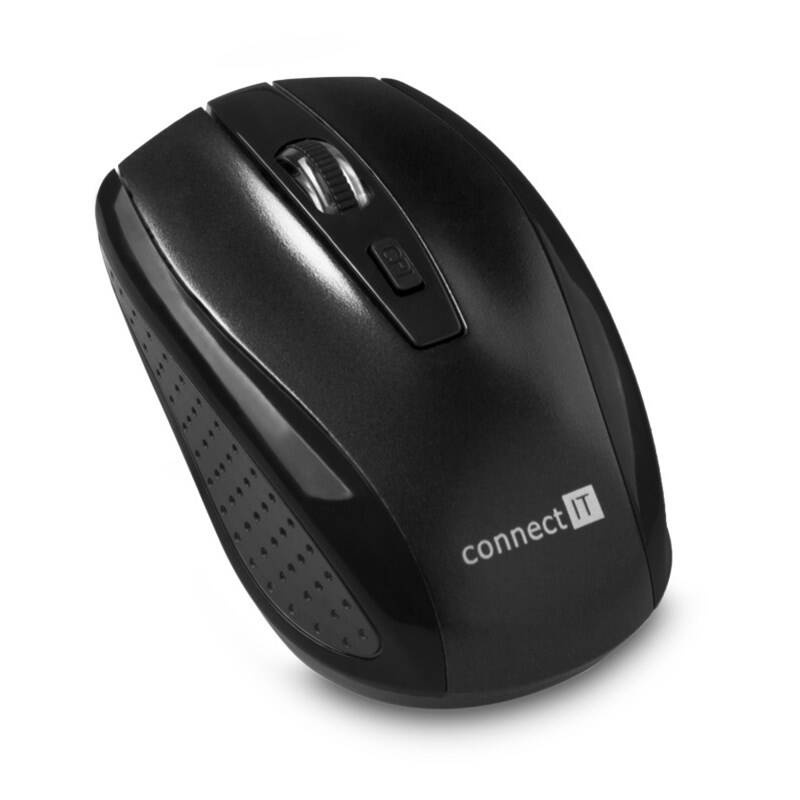 CONNECT IT Bezdrátová optická myš (+ 2x AAA baterie zdarma), černá Černá