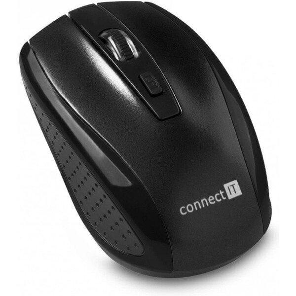 CONNECT IT Bezdrátová optická myš (+ 2x AAA baterie zdarma), černá Černá