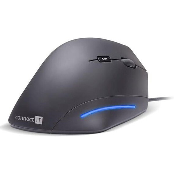 CONNECT IT FOR HEALTH ergonomická vertikální myš, drátová Černá