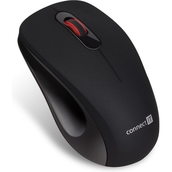 CONNECT IT "MUTE" bezdrátová optická tichá myš, USB, (+ 1x AA baterie zdarma), černá Černá