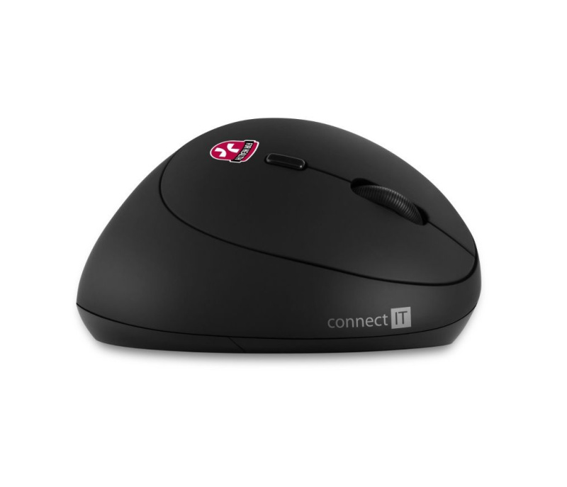 CONNECT IT FOR HEALTH LADIES ergonomická vertikální myš, (+ 1x AA baterie zdarma), bezdrátová Černá