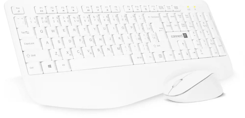Connect IT CKM-7804-CS combo bezdrátová klávesnice + myš bílá