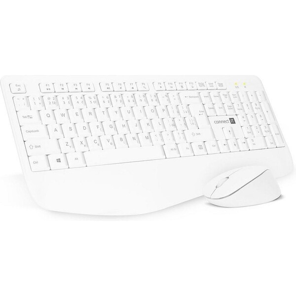 Connect IT CKM-7804-CS combo bezdrátová klávesnice + myš bílá