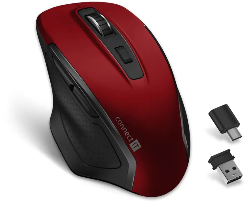 CONNECT IT Dual SmartSwitch bezdrátová. myš,RED