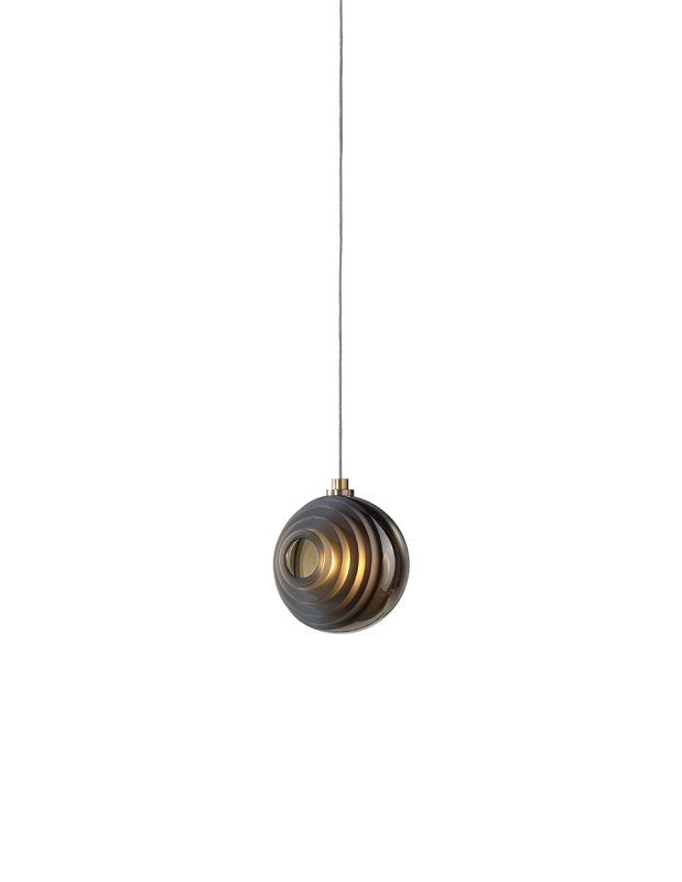 Bomma Luxusní závěsné svítidlo Dark & Bright Star small, ø 10 cm Povrch Montury: Antracit, Barva skla: Dark, Baldachýn: Ne