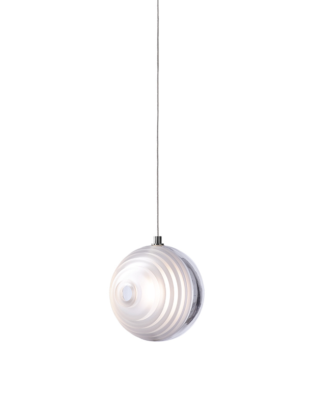 Bomma Luxusní závěsné svítidlo Dark & Bright Star large, ø 15 cm Povrch Montury: Antracit, Barva skla: Bright, Baldachýn: Ne
