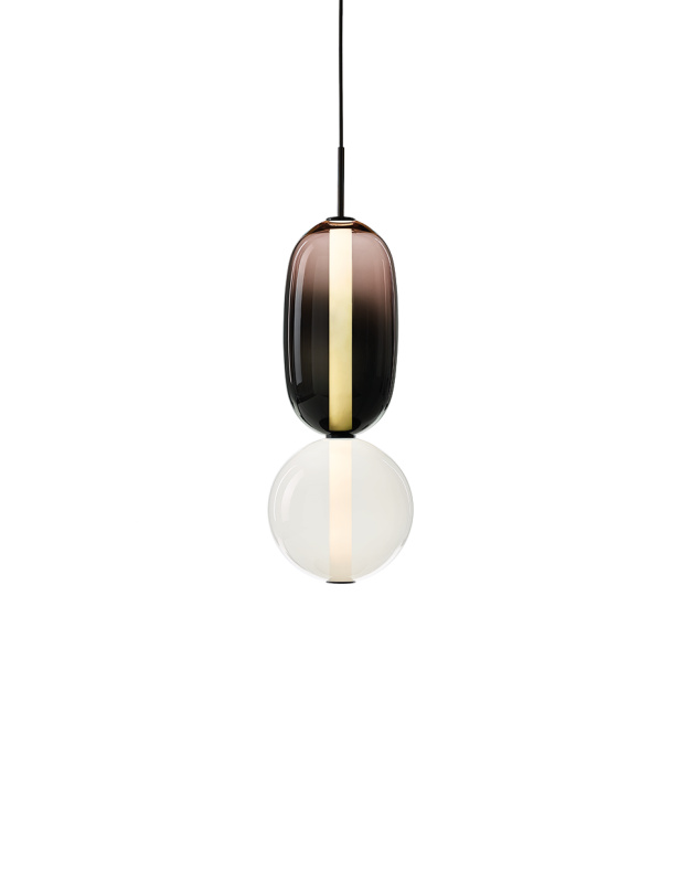Bomma Luxusní LED závěsné svítidlo Pebbles Small s baldachýnem Stmívání a řízení: DALI, Konfigurace: Konfigurace 5