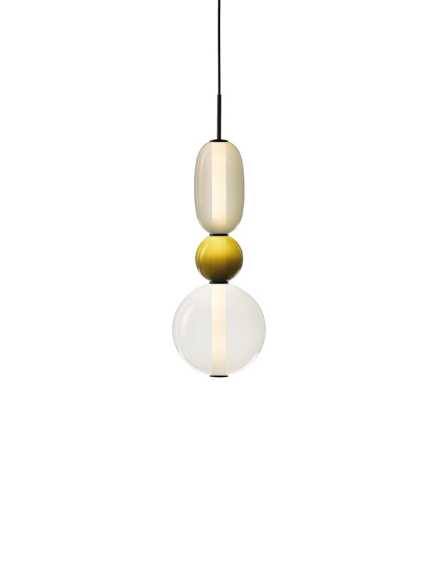 Bomma Luxusní LED závěsné svítidlo Pebbles Small s baldachýnem Stmívání a řízení: DALI, Konfigurace: Konfigurace 3