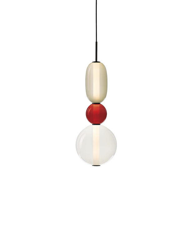 Bomma Luxusní LED závěsné svítidlo Pebbles Small s baldachýnem Stmívání a řízení: DALI, Konfigurace: Konfigurace 4