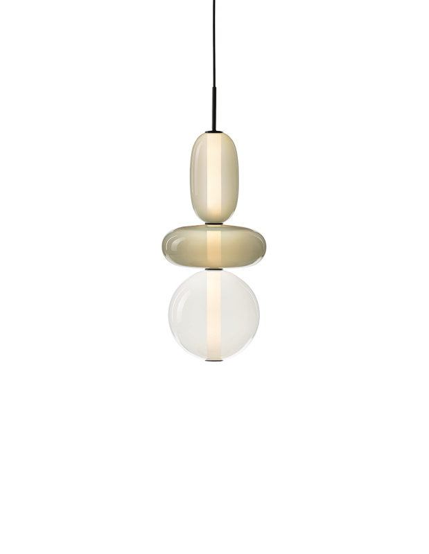 Bomma Luxusní LED závěsné svítidlo Pebbles Small s baldachýnem Stmívání a řízení: DALI, Konfigurace: Konfigurace 6