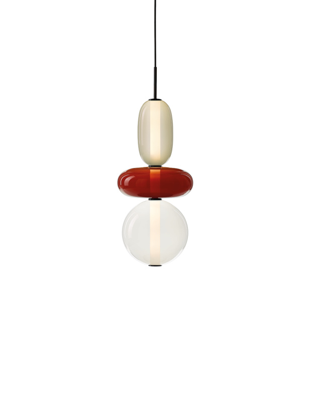 Bomma Luxusní LED závěsné svítidlo Pebbles Small s baldachýnem Stmívání a řízení: DALI, Konfigurace: Konfigurace 7