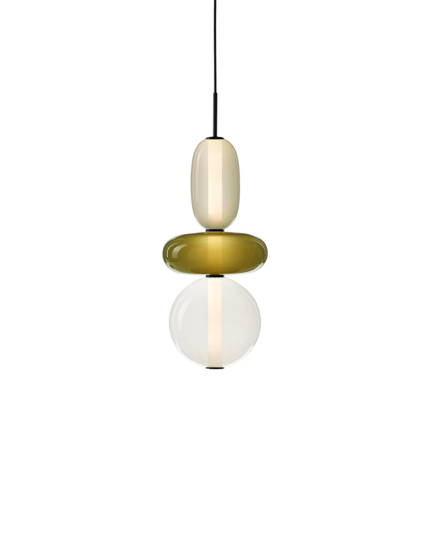 Bomma Luxusní LED závěsné svítidlo Pebbles Small s baldachýnem Stmívání a řízení: DALI, Konfigurace: Konfigurace 8