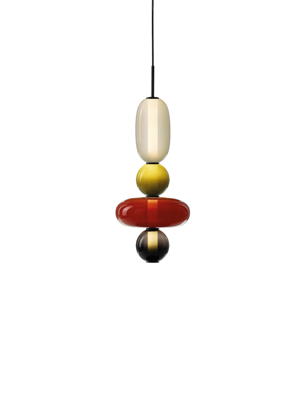 Bomma Luxusní LED závěsné svítidlo Pebbles Small s baldachýnem Stmívání a řízení: DALI, Konfigurace: Konfigurace 9