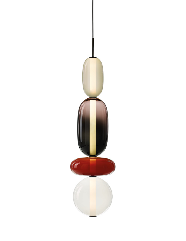 Bomma Luxusní LED závěsné svítidlo Pebbles Large s baldachýnem Stmívání a řízení: Casambi, Konfigurace: Konfigurace 1